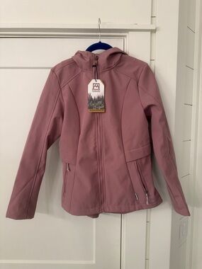 Avalanche Dusty Rose Hooded Soft-shell Rain Jacket
